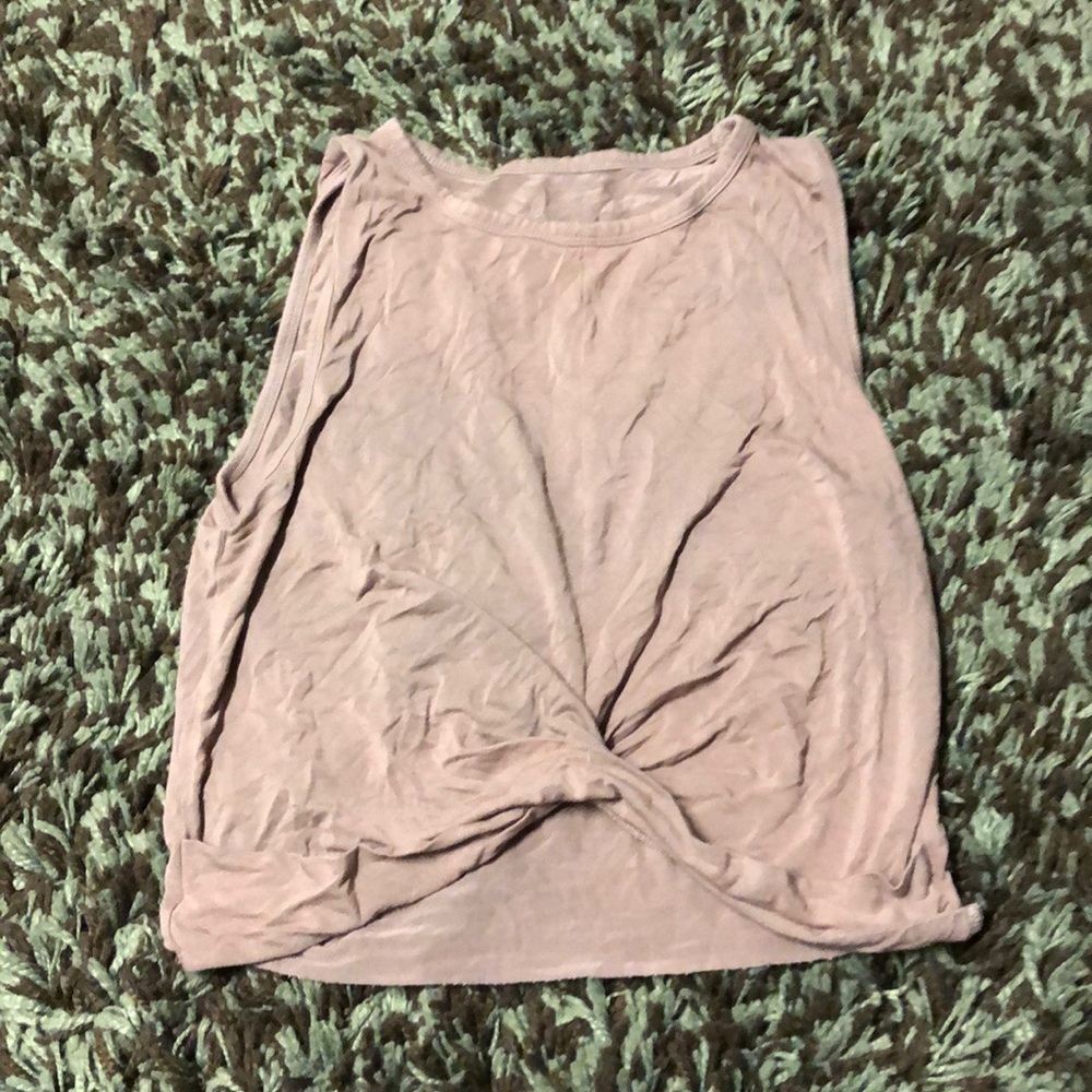 Alo yoga cute mauve top with knot fold detail M